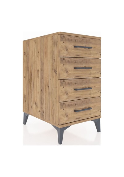 Kronos Komodin 4 Çekmeceli 44x59x80 Çam-çam Çam