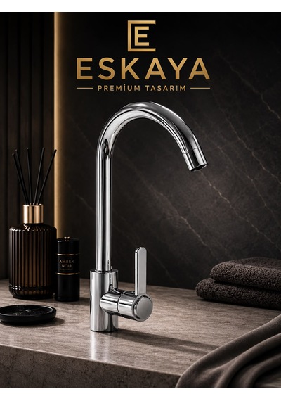 Eshome Valor Lüx Premium Mutfak Bataryası krom