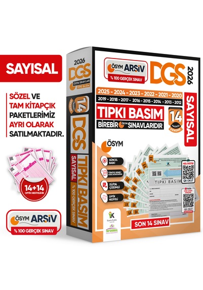 2026 Dgs Sayısal Say Ösym Çıkmış Soru Tıpkı Basım 14lü Deneme Türkiye Geneli Dijital Çözümlü