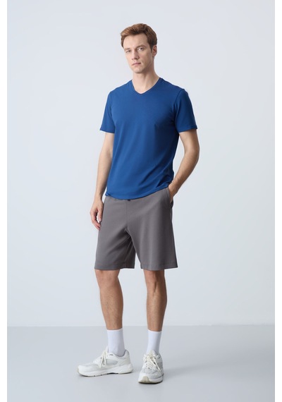 Air Jones Tommy Life Koyu Gri Pamuklu Kalın Yumuşak Dokulu Standart Fit Basic Erkek Şort - 81275 Koyu Gri Air Jones Tommy Life Koyu Gri Pamuklu Kalın Yumuşak Dokulu Standart Fit Basic Erkek Şort - 81275 Koyu Gri