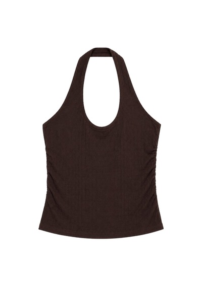 Vadon 1010 Kadın Bürümcük Dokulu Halter Yaka Crop Atlet Bol Paça Pantolon Takım Kahverengi Vadon 1010 Kadın Bürümcük Dokulu Halter Yaka Crop Atlet Bol Paça Pantolon Takım Kahverengi