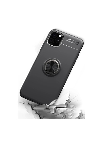 Apple İphone 11 Pro Kılıf Range Yüzüklü Silikon - Siyah-kırmızı 0.2M-Çok Renkli