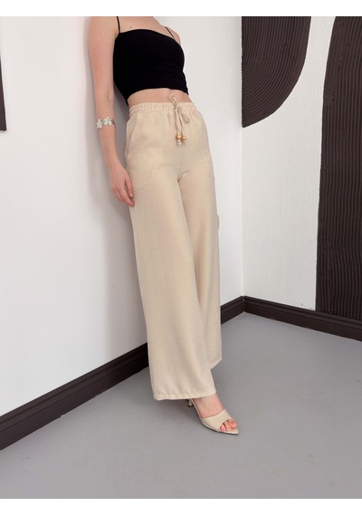 Verymoda Keten Pantolon D2381 Taş