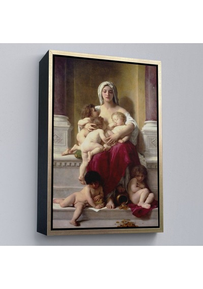 Çerçeveli Yetiştirme Yurdundaki Kadın Ve Çocuklar Duvar Tablosu William-adolphe Bouguereau-6147