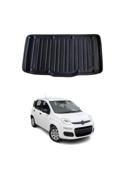 Fiat Panda 2012-2019 Arası Uyumlu Araca Özel Kauçuk Tpe Bagaj Havuzu Siyah
