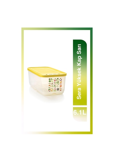 Tupperware Sera Yüksek Kap 6.1l Sarı