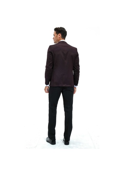 Morven Erkek Koyu Bordo Modena Slimfit Jakarlı Smokin 20mc055010752 Koyu Bordo