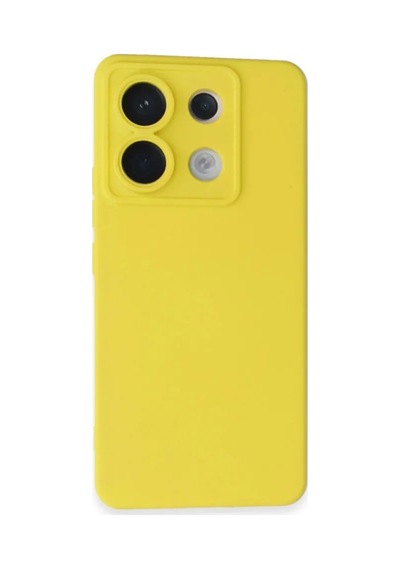 Jenerik Xiaomi Redmi Note 13 Pro 5g Kılıf Nano İçi Kadife Silikon - Sarı