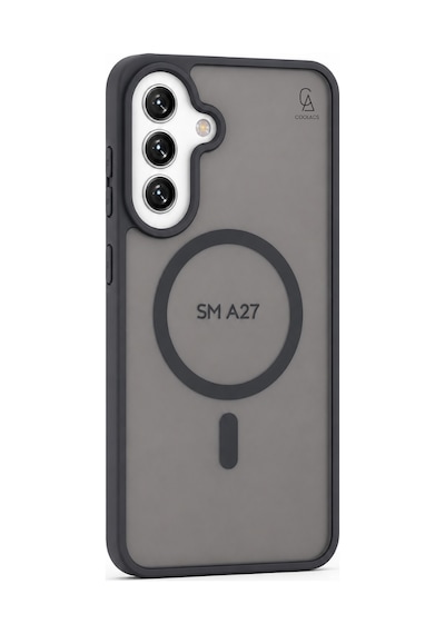 Samsung Galaxy A27 Ile Uyumlu Kılıf Magsafe Şarj Özellikli Mat Arka Yüzeyli Kapak Titan Gri