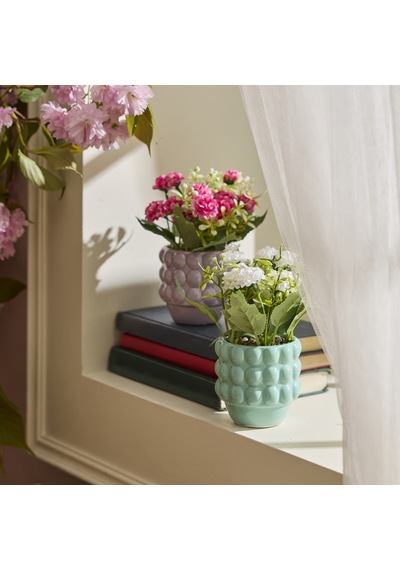 Karaca Home Rocco Saksılı Yapay Bitki Lila 9x9x8.5 Cm