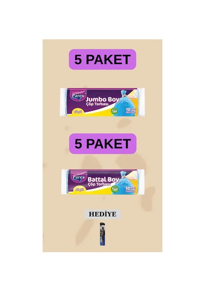 Çöp Torbası Büyük Boy 65x80 Battal Boy 72x95 Prx019