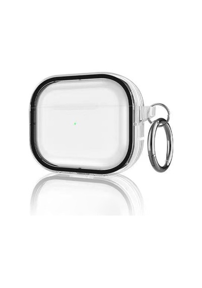 Movenchy Apple   Uyumlu  Airpods Pro 2 2.nesil Shiny Şeffaf Kılıf - Siyah