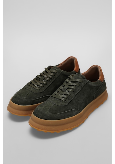 Lufian Adam Erkek Deri Sneaker Ayakkabı Yeşil Yeşil 112230207100600 Yeşil