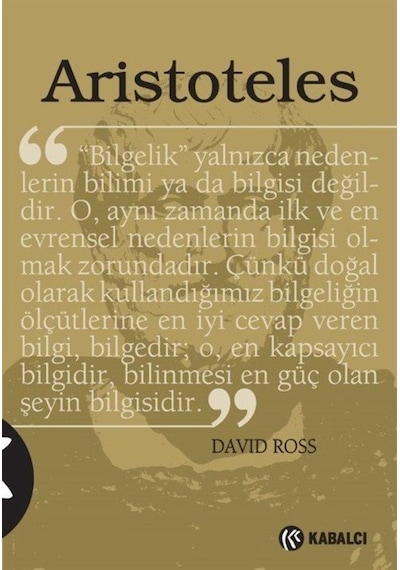 Aristoteles - David Ross - Kabalcı Yayınevi