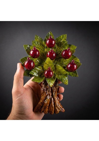 El Yapımı Nar Ağacı Duvar Dekoru Bereket Koleksiyonu 14x20 Cm