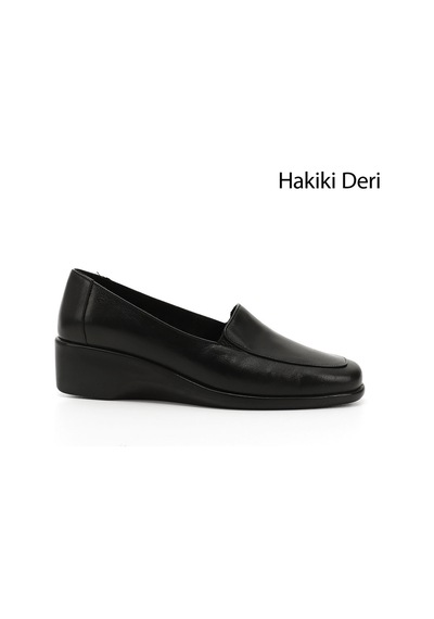 Gönderi(R) Gönderi R Kadın Siyah Dolgu Taban Hakiki Deri Ayakkabı Gdza13424203 Siyah