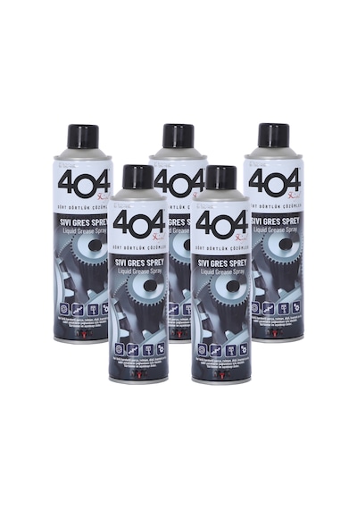 404 Sıvı Gres Yağı Spreyi Zincir Yağlama Spreyi 5 x 400 ML