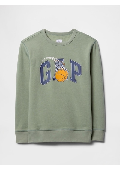 Gap V-spr Logo Crew Çocuk Sweatshirt-7992 Lacivert