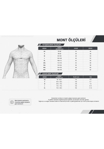 Kuzey Motor Jk331 Kumaş+deri 4 Mevsim Mont Kırmızı