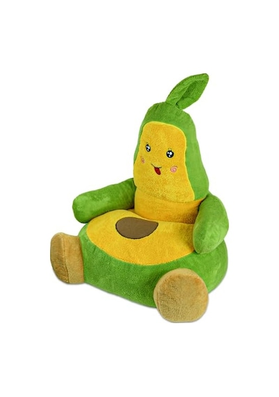 Peluş Çocuk Koltuğu, Bebek Oturağı, Puf Tasarım Açık Gri