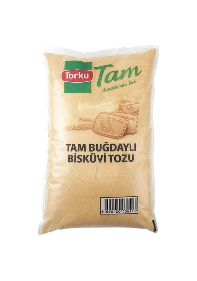Torku Tam Buğday Bisküvi Tozu 1 Kg Pasta, Cheesecake Ve Tatlı Tabanı İçin Öğütülmüş Bisküvi
