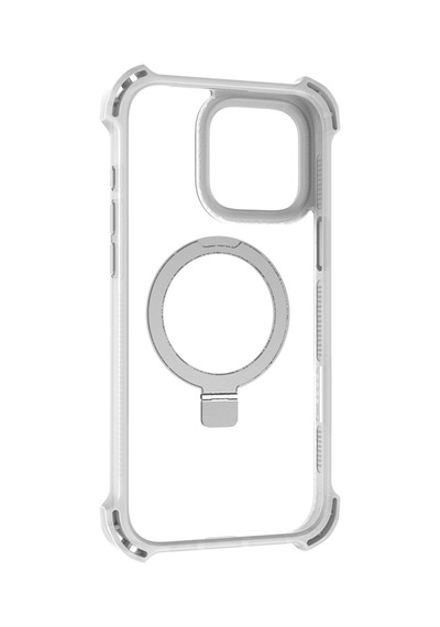 Apple Uyumlu iPhone 16 Pro Kılıf Magsafe Şarj Özellikli Raptic Dual Serisi Şeffaf Standlı Kapak Şeffaf