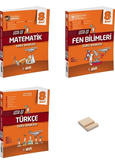 Lgs 8. Sınıf Usta İşi Matematik Fen Bilimleri Ve Türkçe Soru Bankası 3lü Set