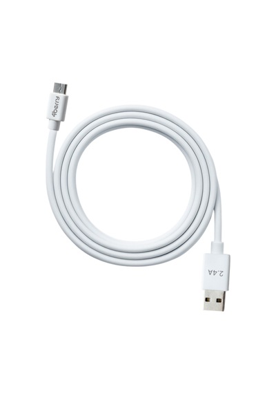 Eco-amt Beyaz Usb-a-micro Usb Kablo 1.2 M, 2.4 A Hızlı Şarj