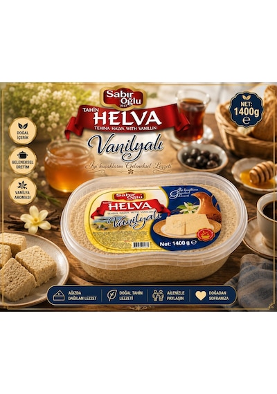 Sabıroğlu Sade Helva Kutu 1400 G Sabıroğlu Sade Helva Kutu 1400 G
