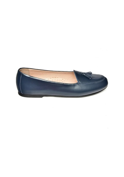 Fox Shoes R667001203 Lacivert Hakiki Deri Babet Lacivert