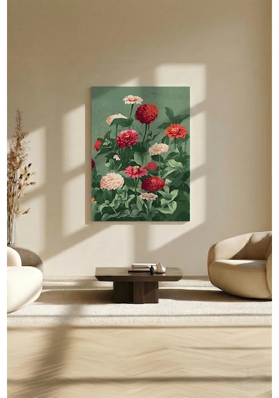 Sayılarla Boyama Seti 40 x 50 CM Tuval Şasesine Gerili Mevsim Çiçeği