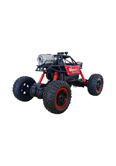 Duman Atan Uzaktan Kumandalı Şarjlı Full Fonksiyon Canavar Rock Crawler 26 Cm. Kırmızı