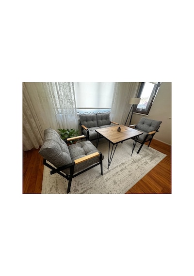 Green Garden Gülizar,model, Balkon, Bahçe, Cafe, Metal Koltuk Takımı, Bahçe Takımı , Çay Seti, 2+1+1+masa Bej