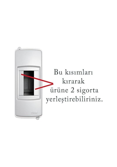 Viko 1/2 Mühürlü Sıva Üstü Sigorta Kutusu Kırık Beyaz