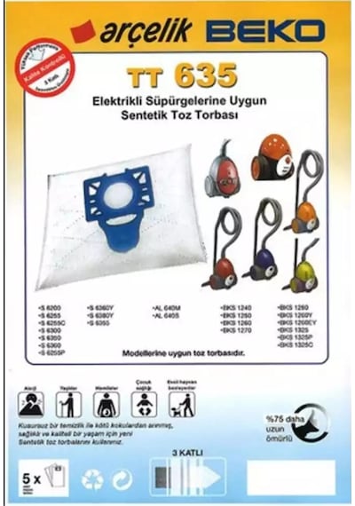 Beko Bks 1260 Ey Uyumlu Sentetik Toz Torbası