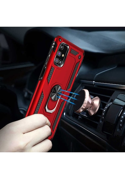 Samsung Uyumlu Galaxy M31S Kılıf Zore Vega Kapak-Siyah