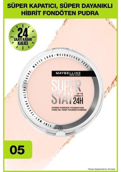 Maybelline New York Super Stay 24h Hybrid Power Fondöten 05