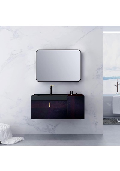 Snugace Siyah Metal Çerçeveli Dikdörtgen Duvara Monte Banyo Makyaj Aynası, 20 28 İnç. -