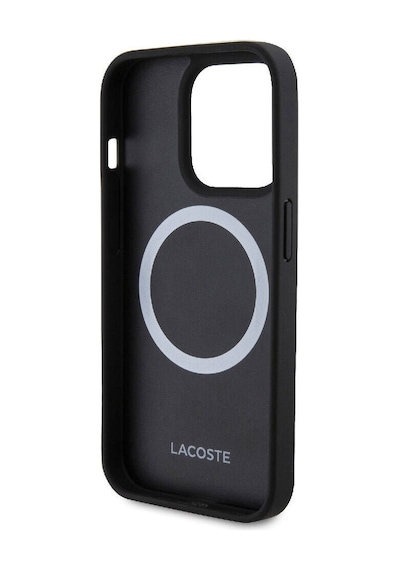 Apple Uyumlu iPhone 15 Pro Max Kılıf Lacoste Lisanslı Pu Pike Desenli İkonik Timsah Dokuma Logolu Yeşil