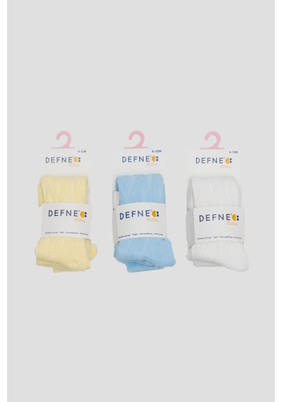 Defne Baby 3 Adet Pamuklu Kız Çocuk Ve Bebek Külotlu Çorap Siyah