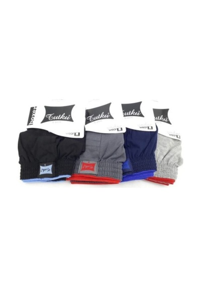 Tutku Erkek Füme Penye Boxer 6'Lı Paket 117 001