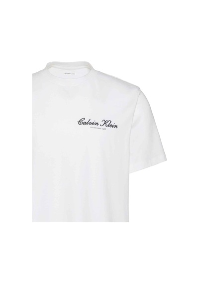 Calvin Klein 20s March Graphic Seasonal Fashion Beyaz Erkek T-shirt-13195 Beyaz