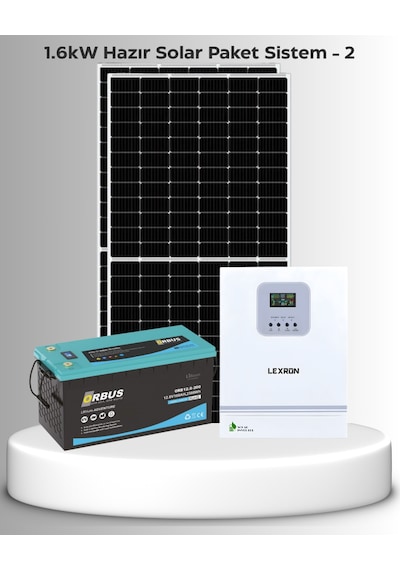 1,6kw Hazır Solar Paket - 2 Akıllı Mppt İnverter Off-grid Sistem