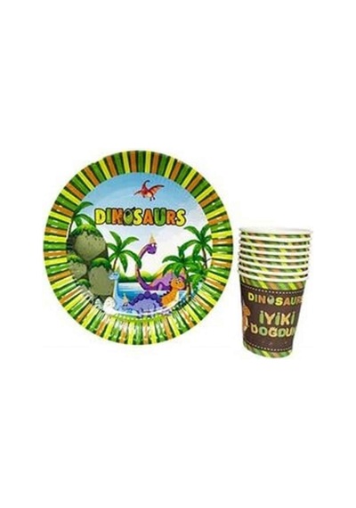 Sevimli Dinazorlar Tabak Bardak Set
