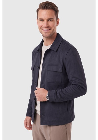Rizzup Erkek Slim Fit Tüylenmeyen Kırışmayan Lacivert Süet Ceket Astarlı Gömlek Yaka 2704503 Rizzup Erkek Slim Fit Tüylenmeyen Kırışmayan Lacivert Süet Ceket Astarlı Gömlek Yaka 2704503