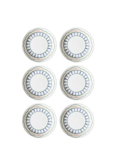 The Mia Spring Yemek Tabağı 6lı Set 20 Cm Renkli