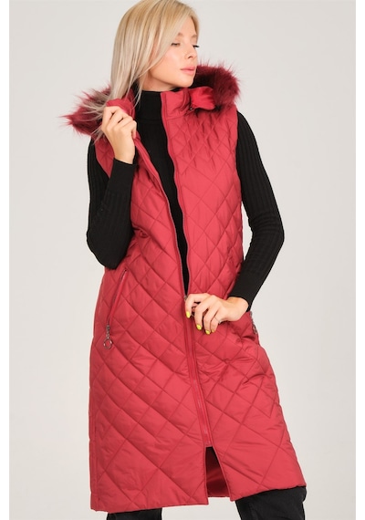 Z6718 Dewberry Bayan Yelek-bordo Bordo