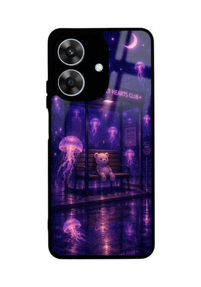 Realme Note 60 Moonlit Jelly Stop Tasarımlı Glossy Telefon Kılıfı Blue