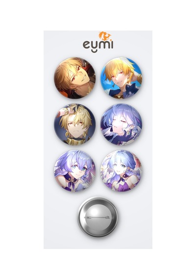 Honkai Star Rail Gilgamesh Ve Robin Oyun 6'lı Metal Rozet Seti 58mm İğneli Buton Çanta Yaka Rozeti Çok Renkli