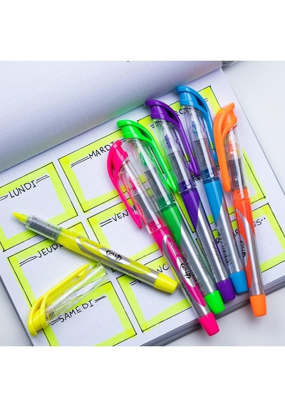 Pentel Highlighter Likit Mürekkepli, Şeffaf Gövdeli Fosforlu Kalem, Turuncu Genel